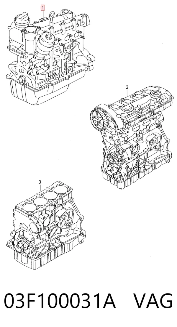 Motor completo 03F100031A VAG