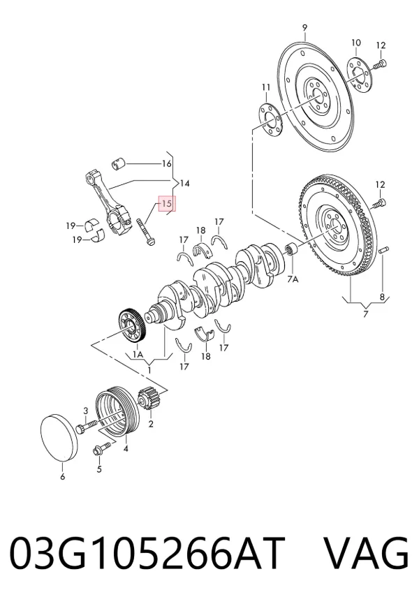 Volante motor 03G105266AT VAG