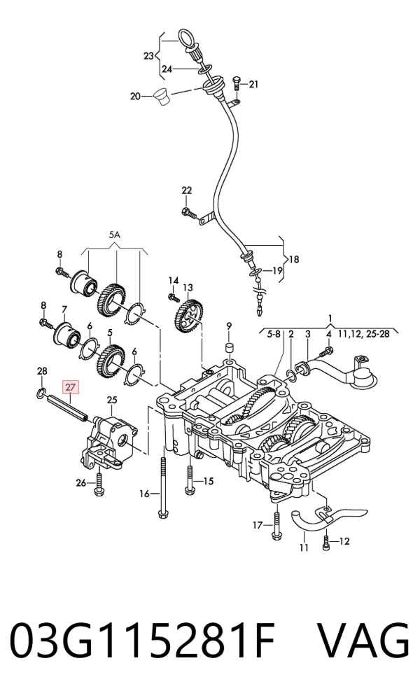 Kit reparacion bomba aceite 03G115281F VAG