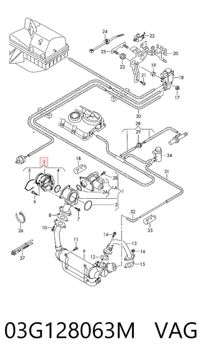 Cuerpo de aceleración completo VAG 03G128063M