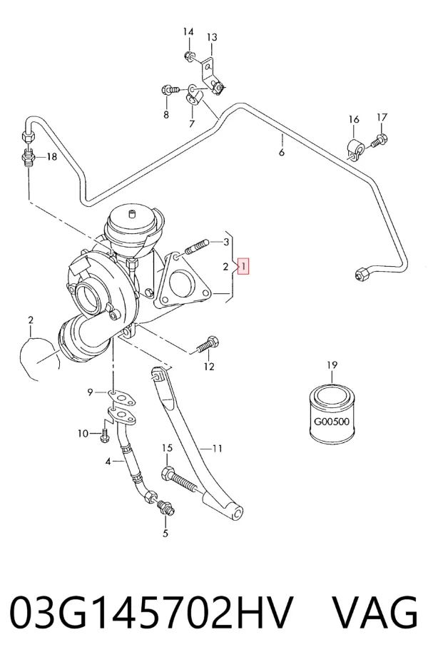 Turbocompresor 03G145702HV VAG