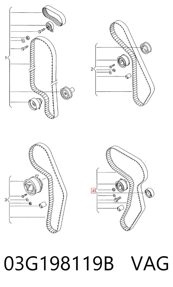 Kit de distribución 03G198119B VAG
