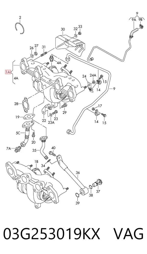 Turbocompresor 03G253019KX VAG