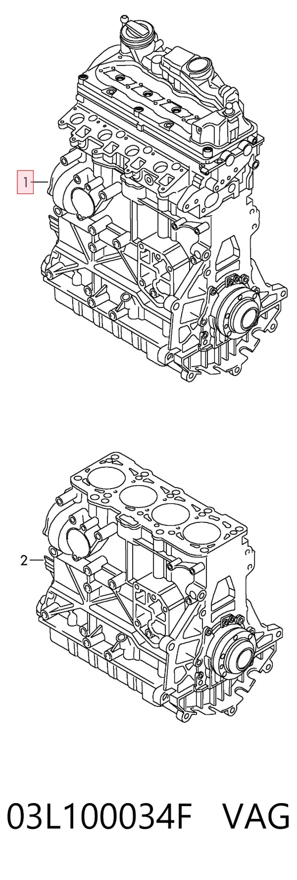 Motor completo 03L100034F VAG