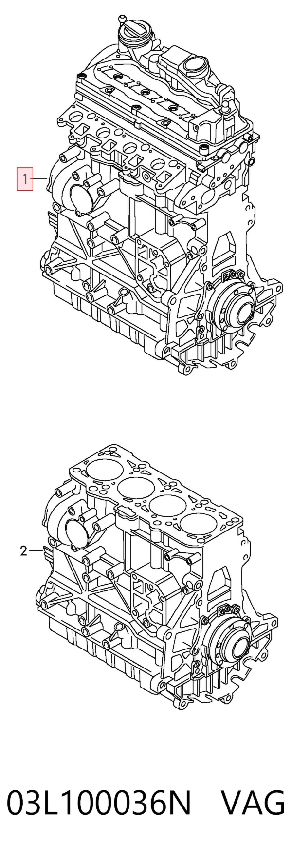 Motor completo 03L100036N VAG