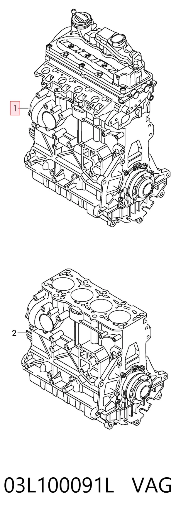 Motor completo 03L100091L VAG