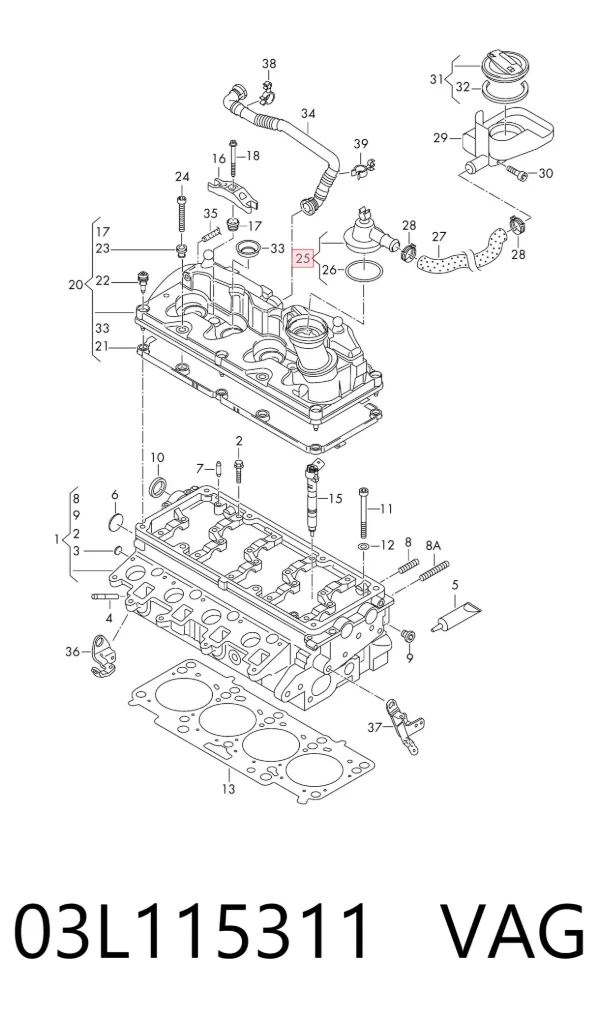 Tapa culata 03L115311 VAG