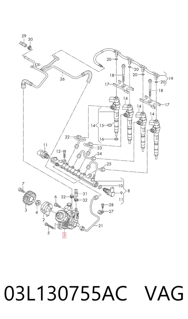 Bomba inyectora 03L130755AC VAG