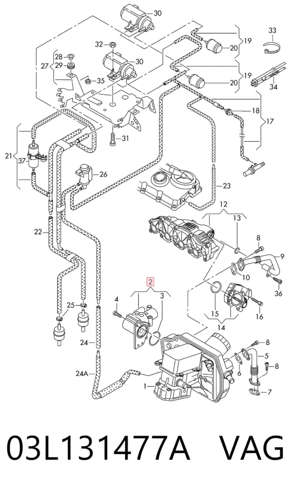 Válvula EGR 03L131477A VAG