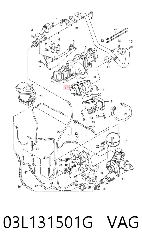 Válvula EGR 03L131501G VAG