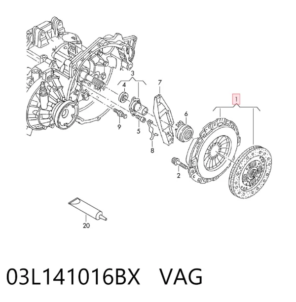 Embrague 03L141016BX VAG