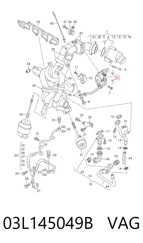 Sensor de presión del colector de admisión 03L145049B VAG
