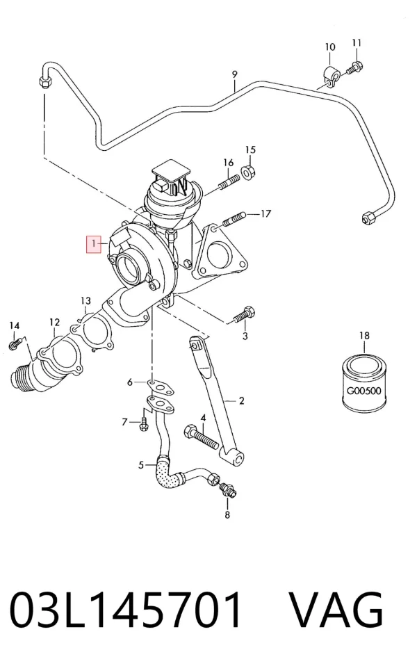 Turbocompresor 03L145701 VAG