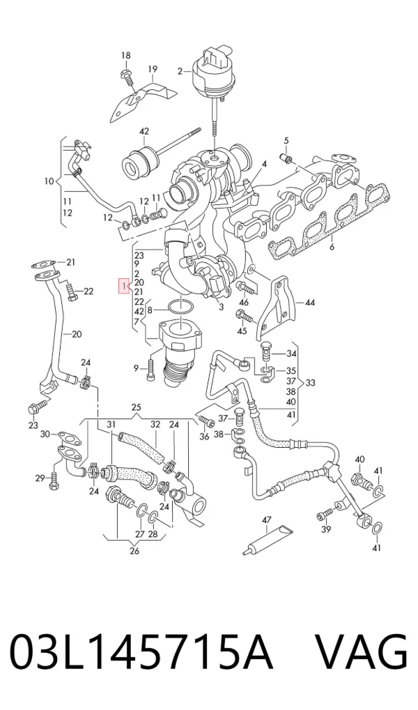Turbocompresor 03L145715A VAG