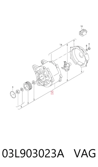 Alternador VAG 03L903023A