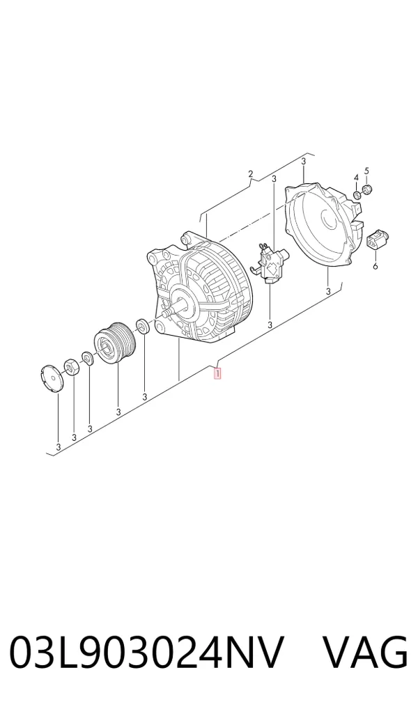 Alternador 03L903024NV VAG