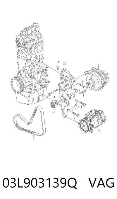 Soporte del alternador VAG 03L903139Q