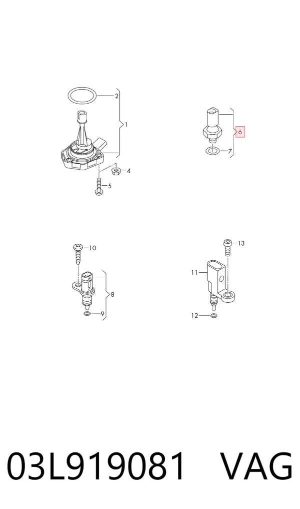 Sensor de presión de aceite 03L919081 VAG