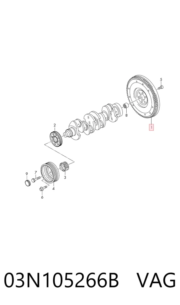 Volante motor 03N105266B VAG