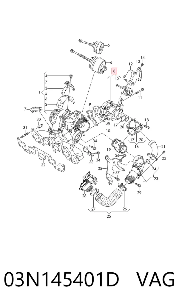 Turbocompresor 03N145401D VAG