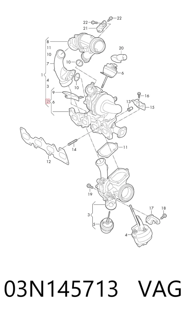 Turbocompresor 03N145713 VAG