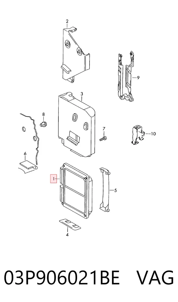 ECU 03P906021BE VAG
