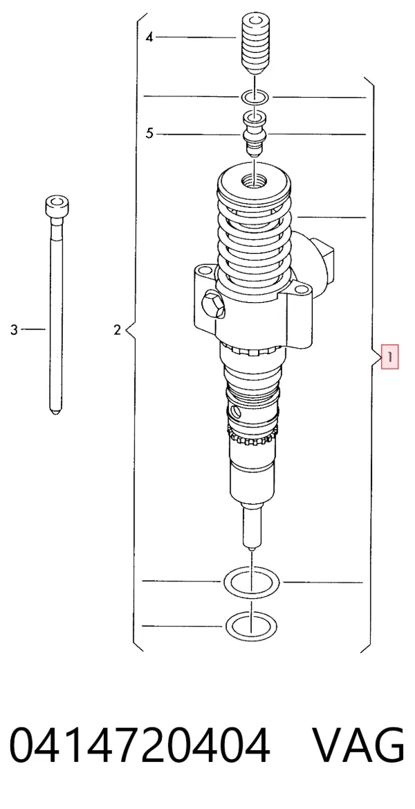 Inyector 0414720404 VAG