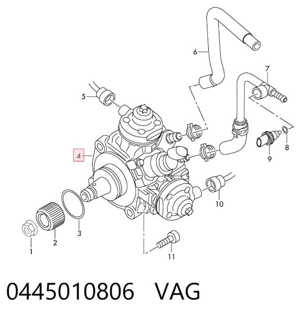 Bomba inyectora 0445010806 VAG