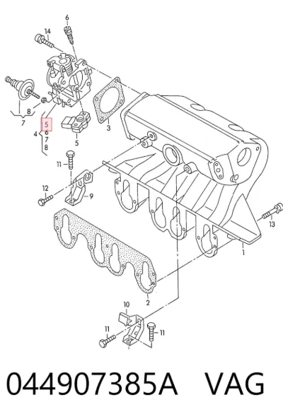 Sensor de posición del acelerador VAG 044907385A