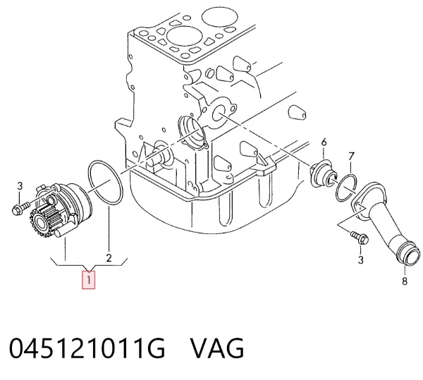 Bomba de agua 045121011G VAG