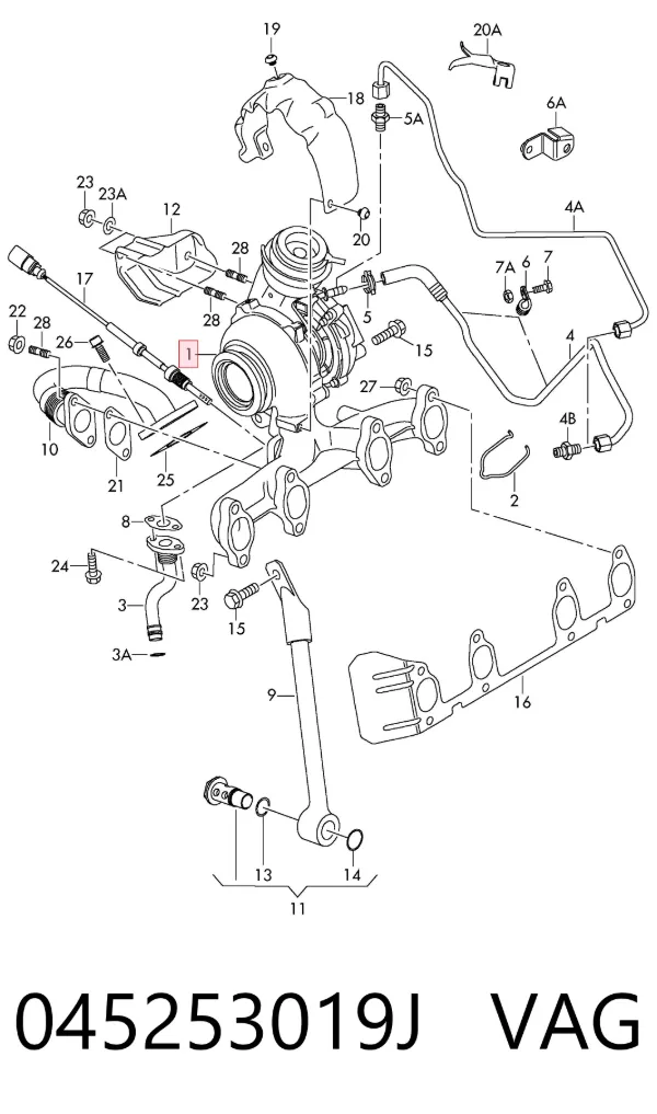 Turbocompresor 045253019J VAG
