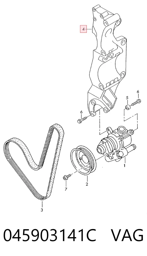Soporte del alternador 045903141C VAG