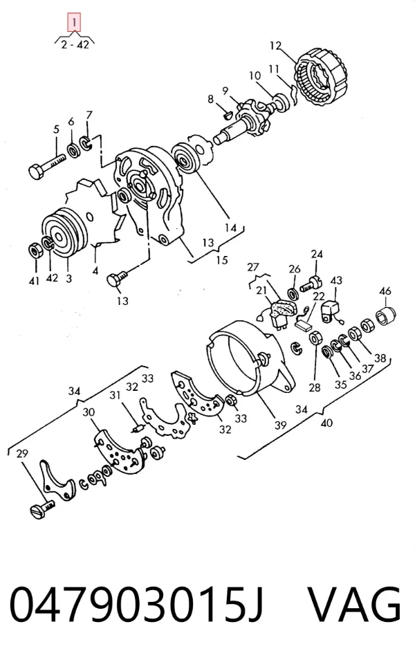 Alternador 047903015J VAG