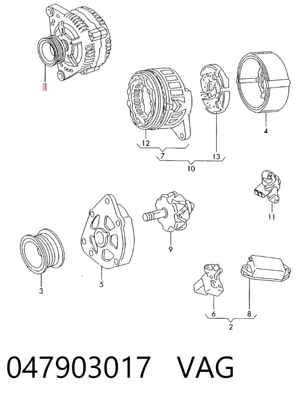 Alternador 047903017 VAG