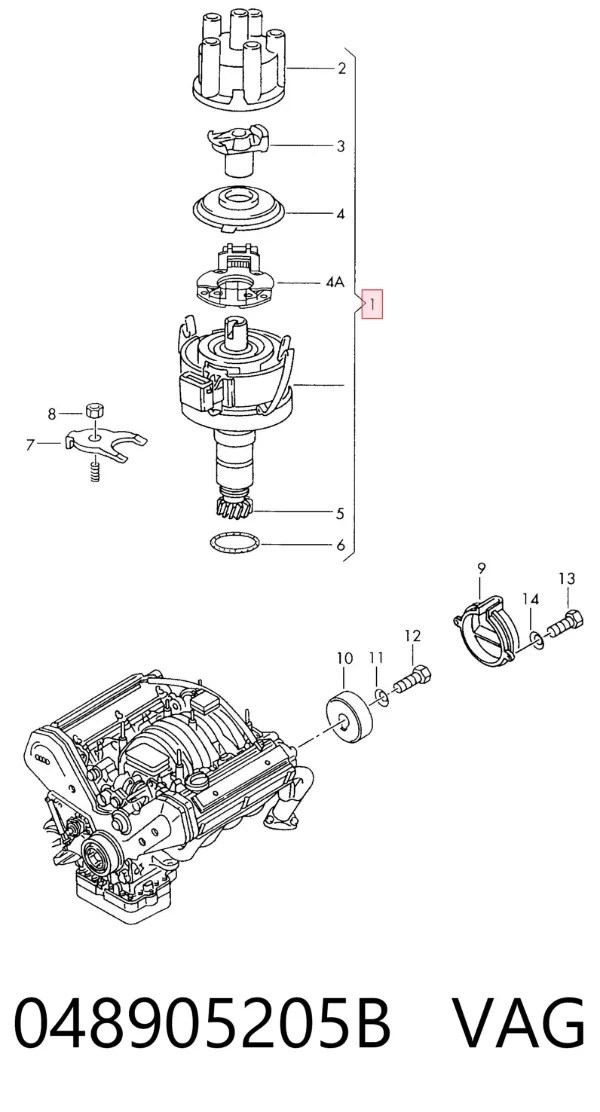 Distribuidor 048905205B VAG