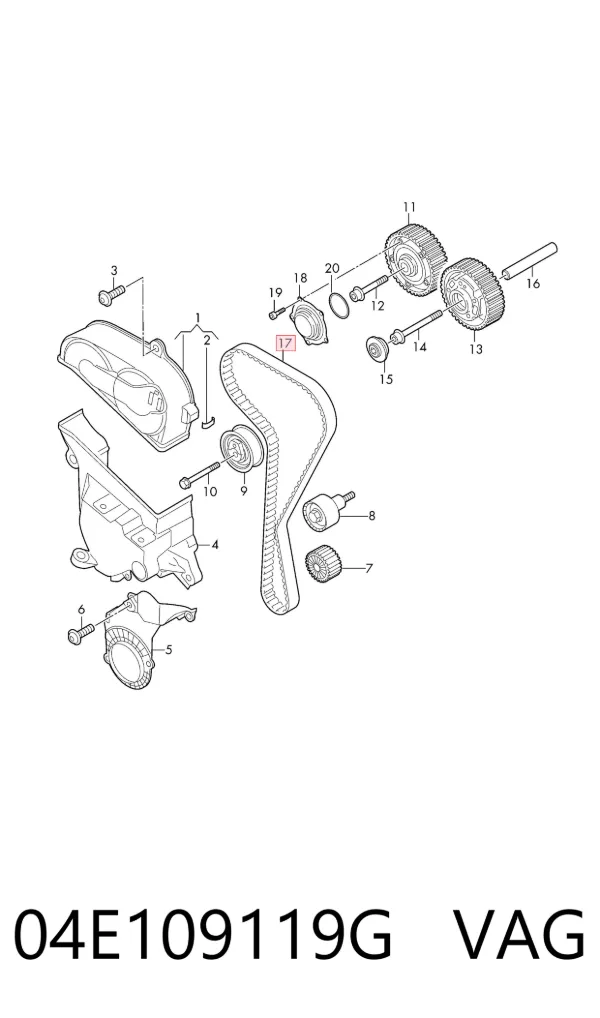 Kit de distribución 04E109119G VAG