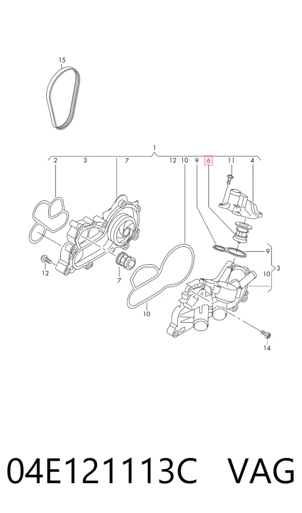 Termostato 04E121113C VAG
