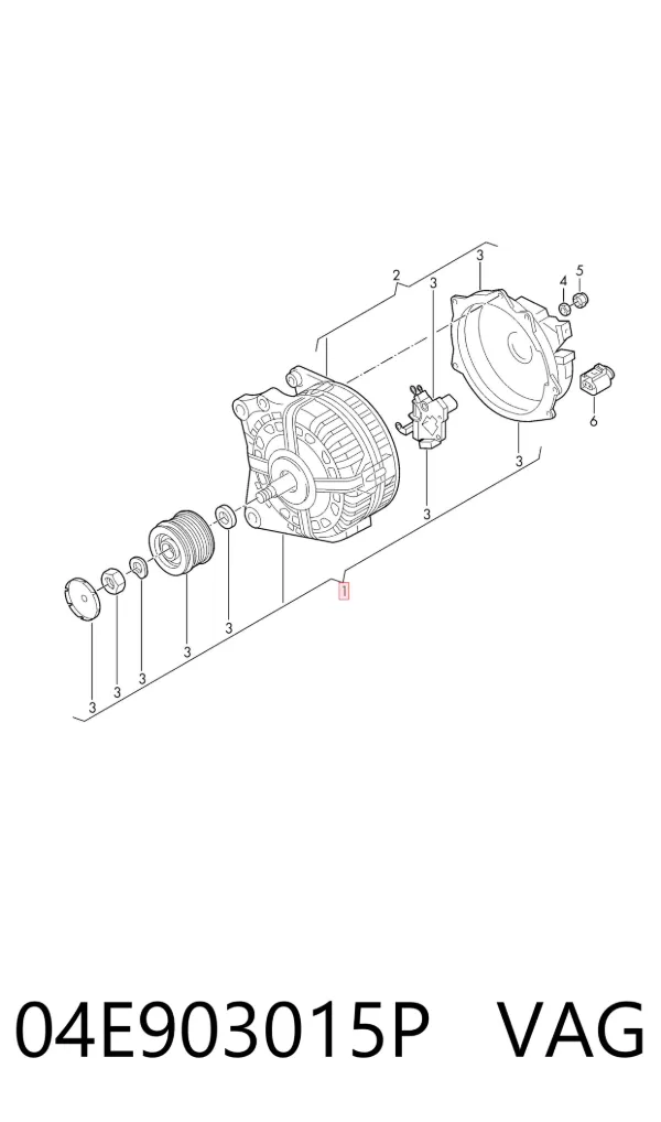 Alternador 04E903015P VAG