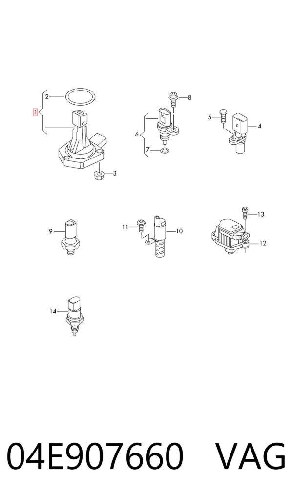 Sensor de nivel de aceite 04E907660 VAG