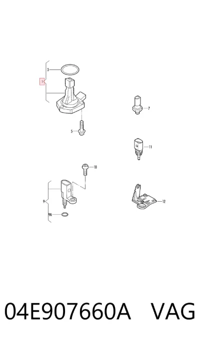 Sensor de nivel de aceite del motor VAG 04E907660A