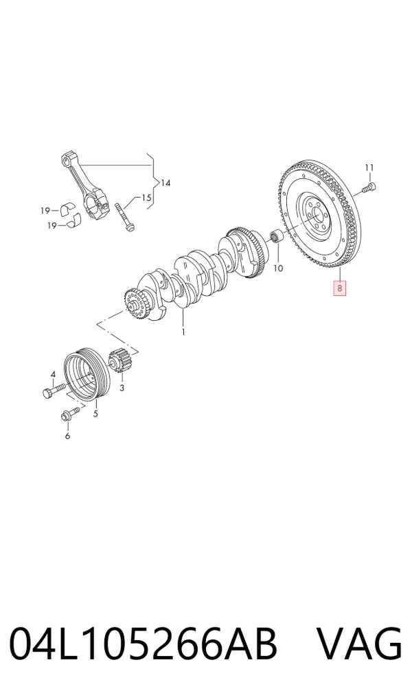 Volante motor 04L105266AB VAG