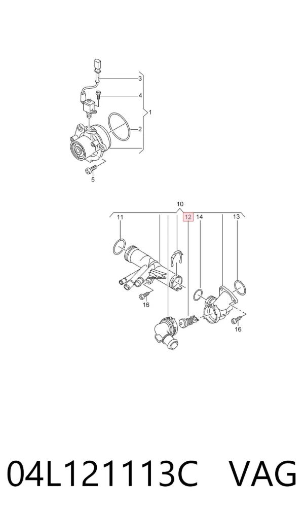 Termostato 04L121113C VAG