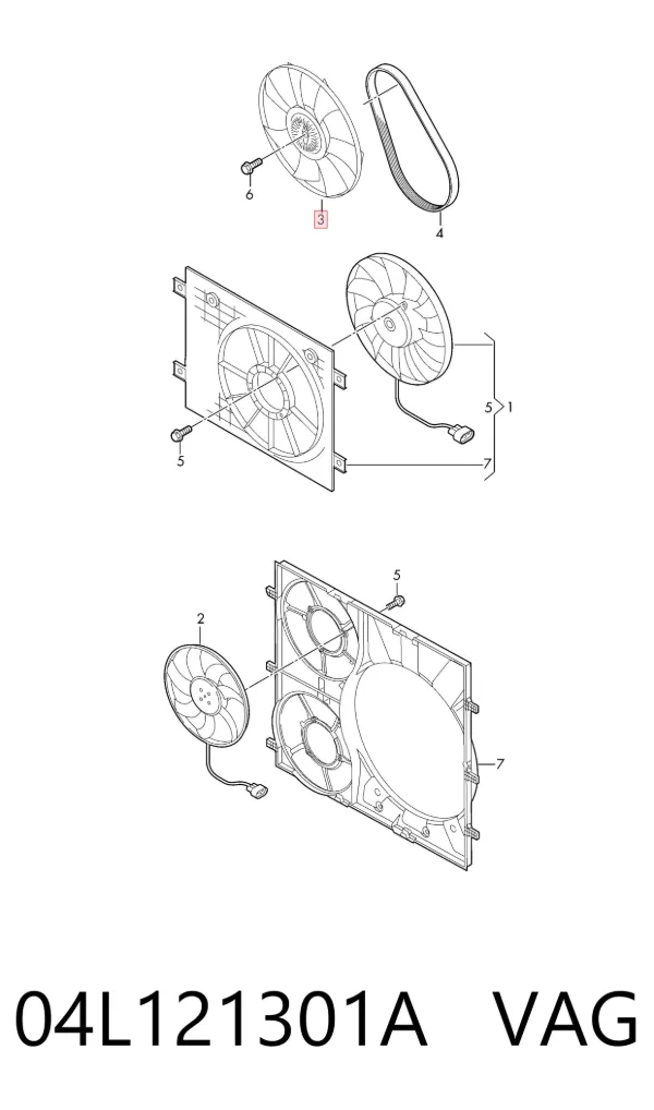 Embrague viscoso de ventilador 04L121301A VAG