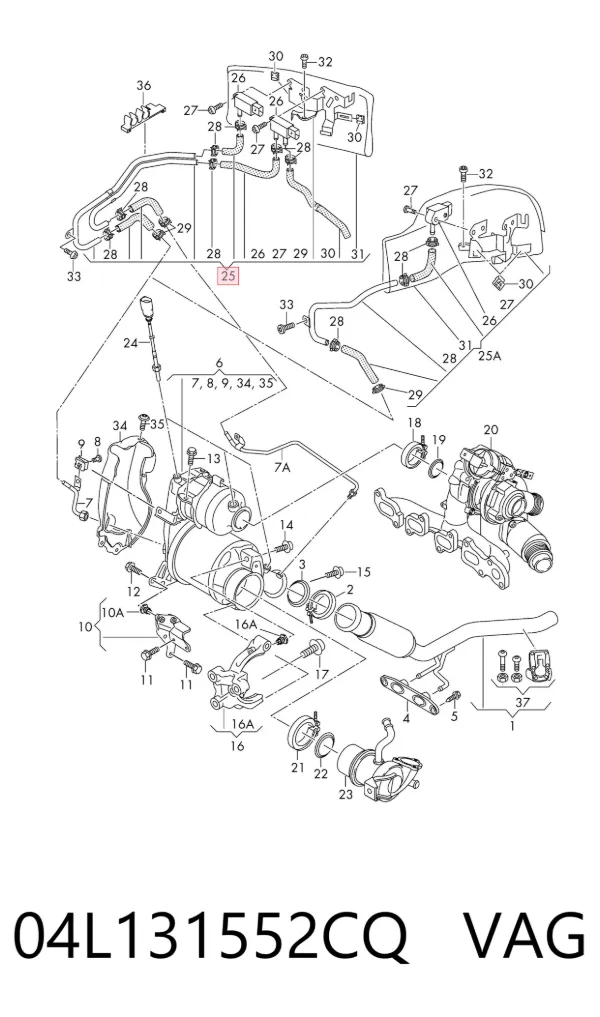 Sensor de presion gases de escape 04L131552CQ VAG