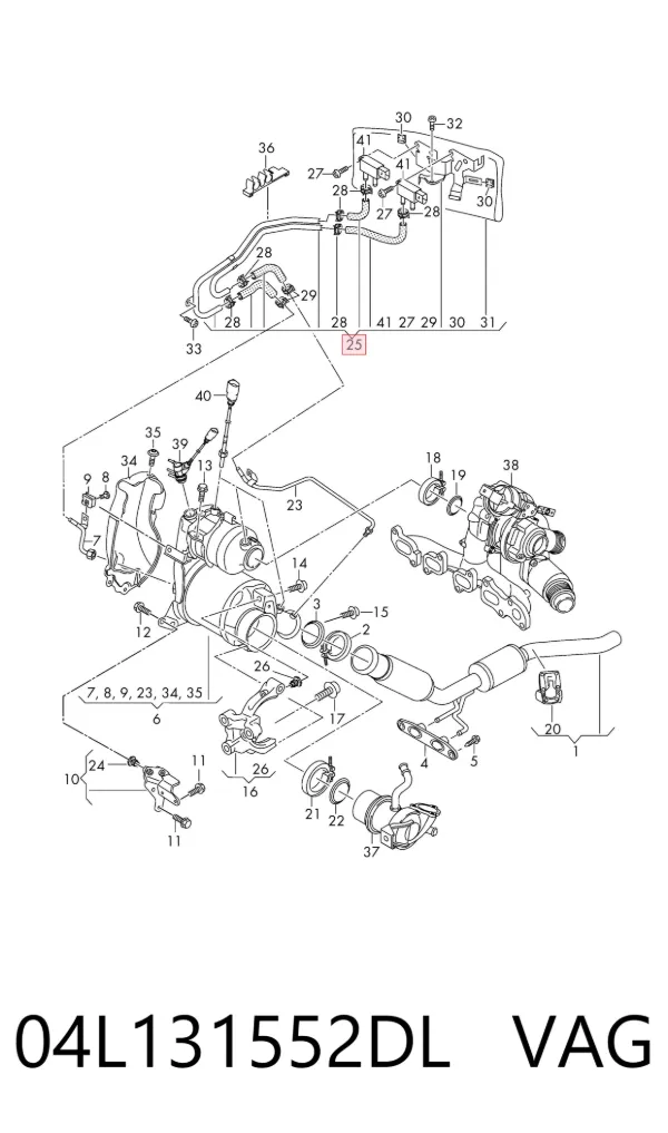 Sensor de presion gases de escape 04L131552DL VAG