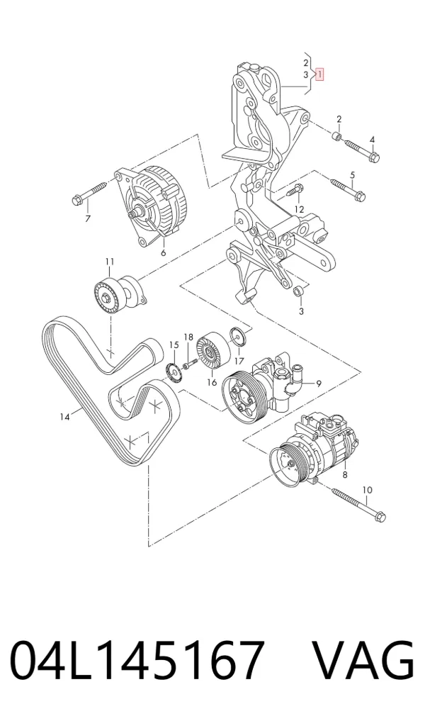 Soporte del alternador 04L145167 VAG