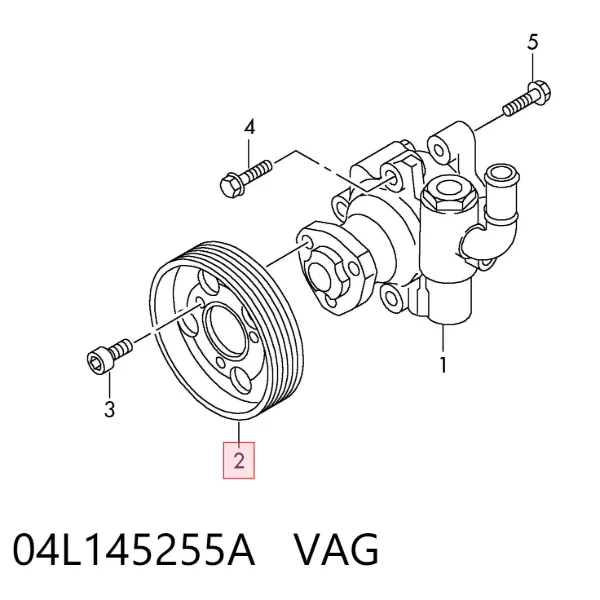 Polea de la bomba de dirección asistida 04L145255A VAG