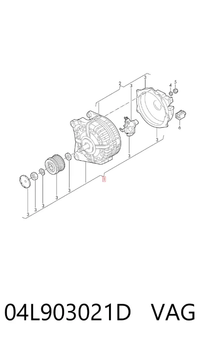 Alternador VAG 04L903021D