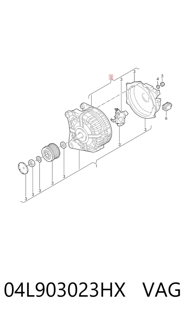 Alternador 04L903023HX VAG
