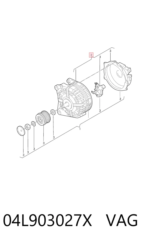 Alternador 04L903027X VAG
